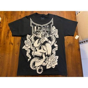 NWT Vtg Y2K Tapout Life is Worth Living Skull Punk Rock T Shirt Size Large